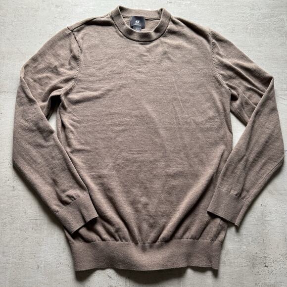 H&M Other - H&M Pullover Lightweight Classic Sweater Men's Size Small Brown 100% Cotton